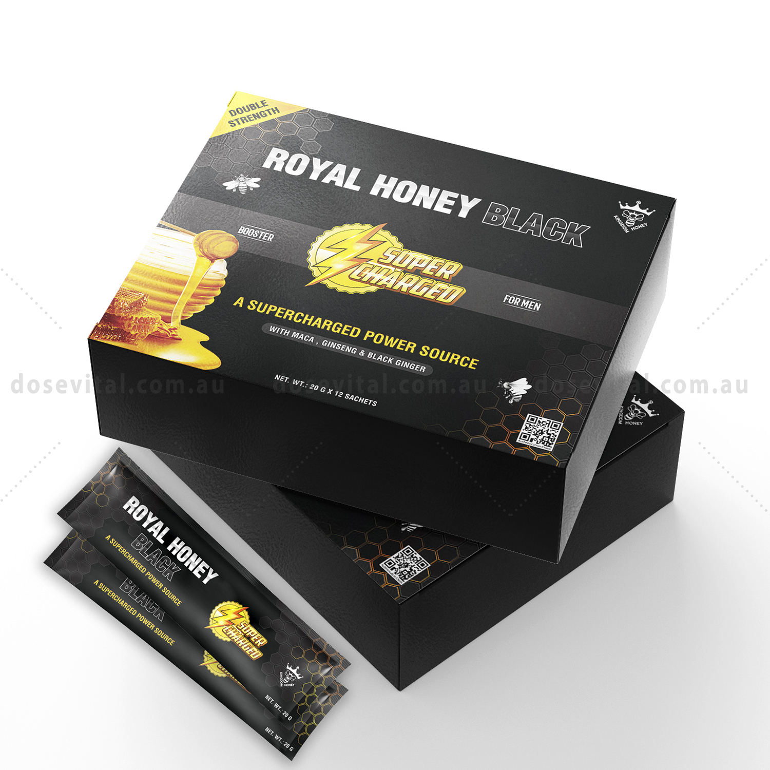 Royal Honey Black - SuperCharge (12 Sachets - 20G)