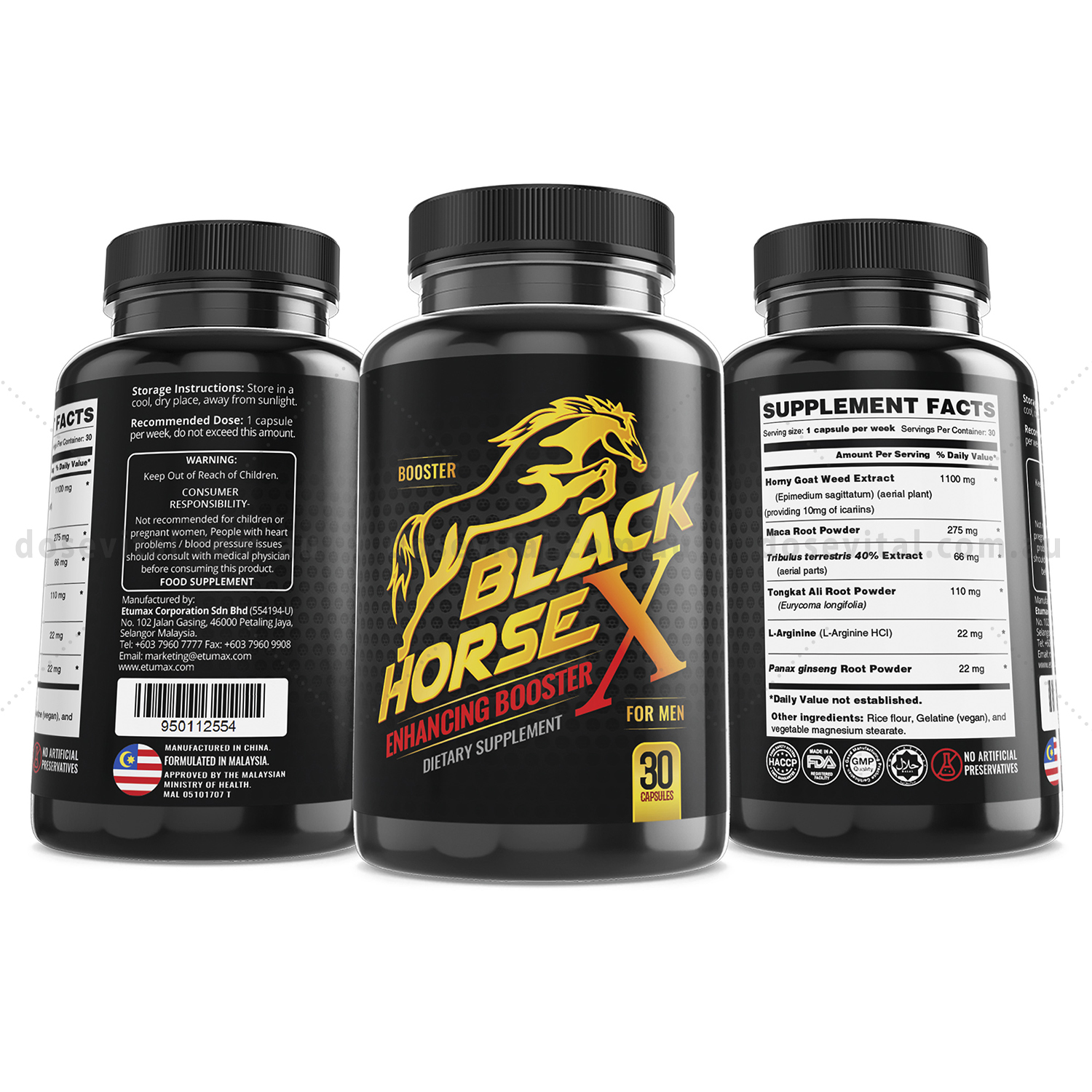 Black Horse X - (30 Capsules)