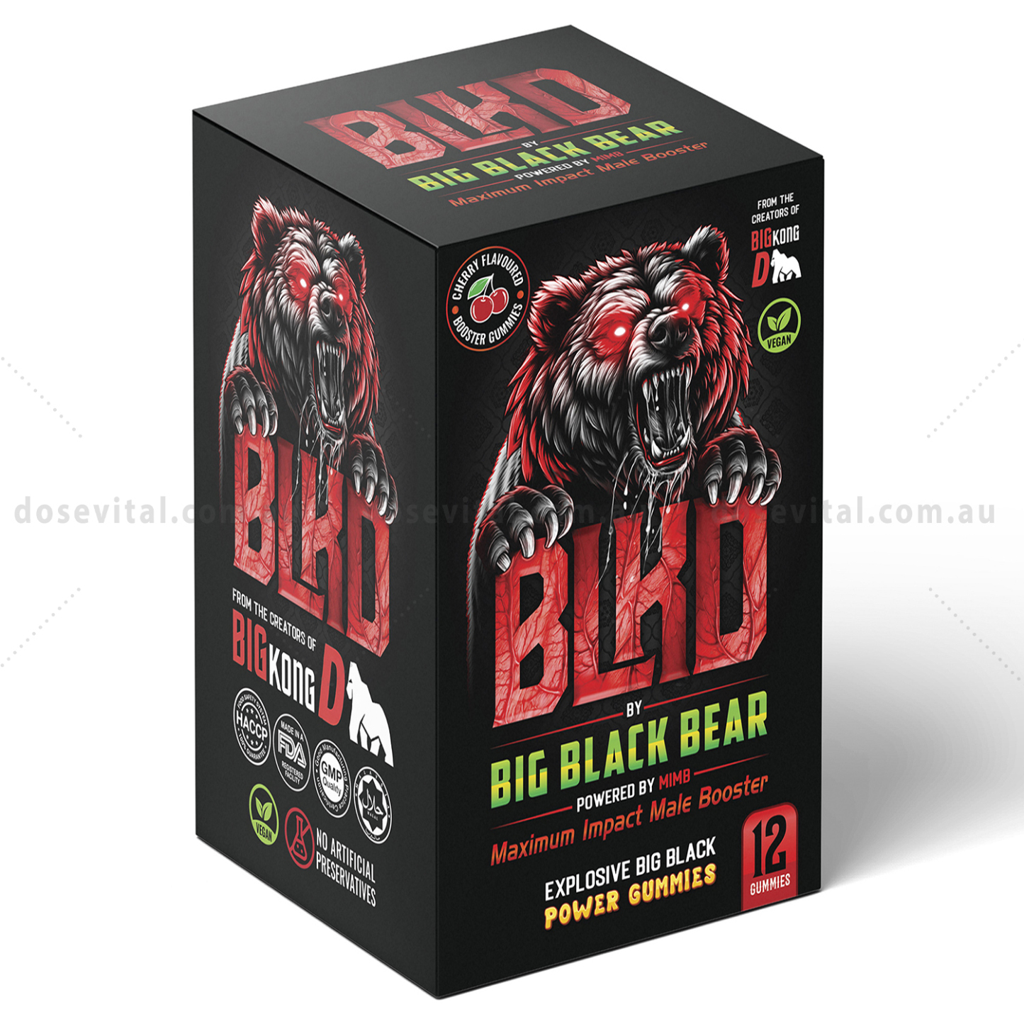 Blacked Gummy Bear - Get Strong Rock Hard (12 Gummies)