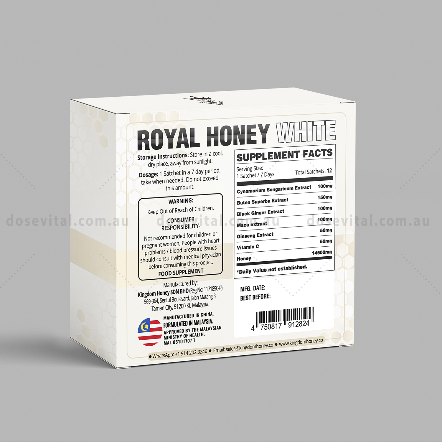 Royal Honey White - SuperCharge (12 Sachets - 15G)