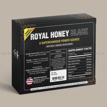 Royal Honey Black - SuperCharge (12 Sachets - 20G)