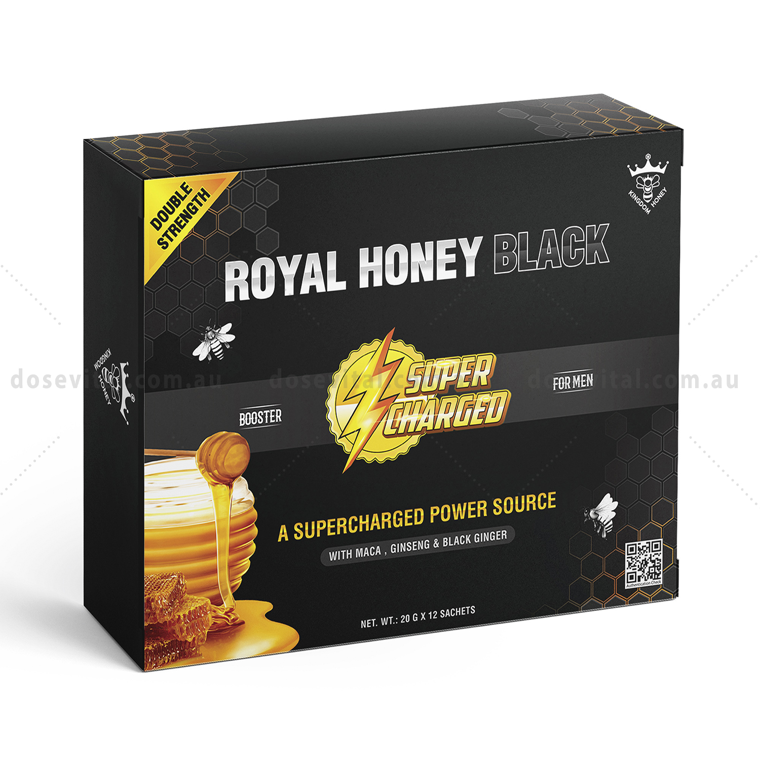 Royal Honey Black - SuperCharge (12 Sachets - 20G)
