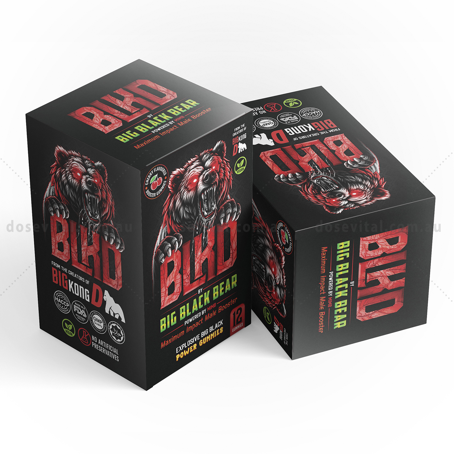 Blacked Gummy Bear - Get Strong Rock Hard (12 Gummies)