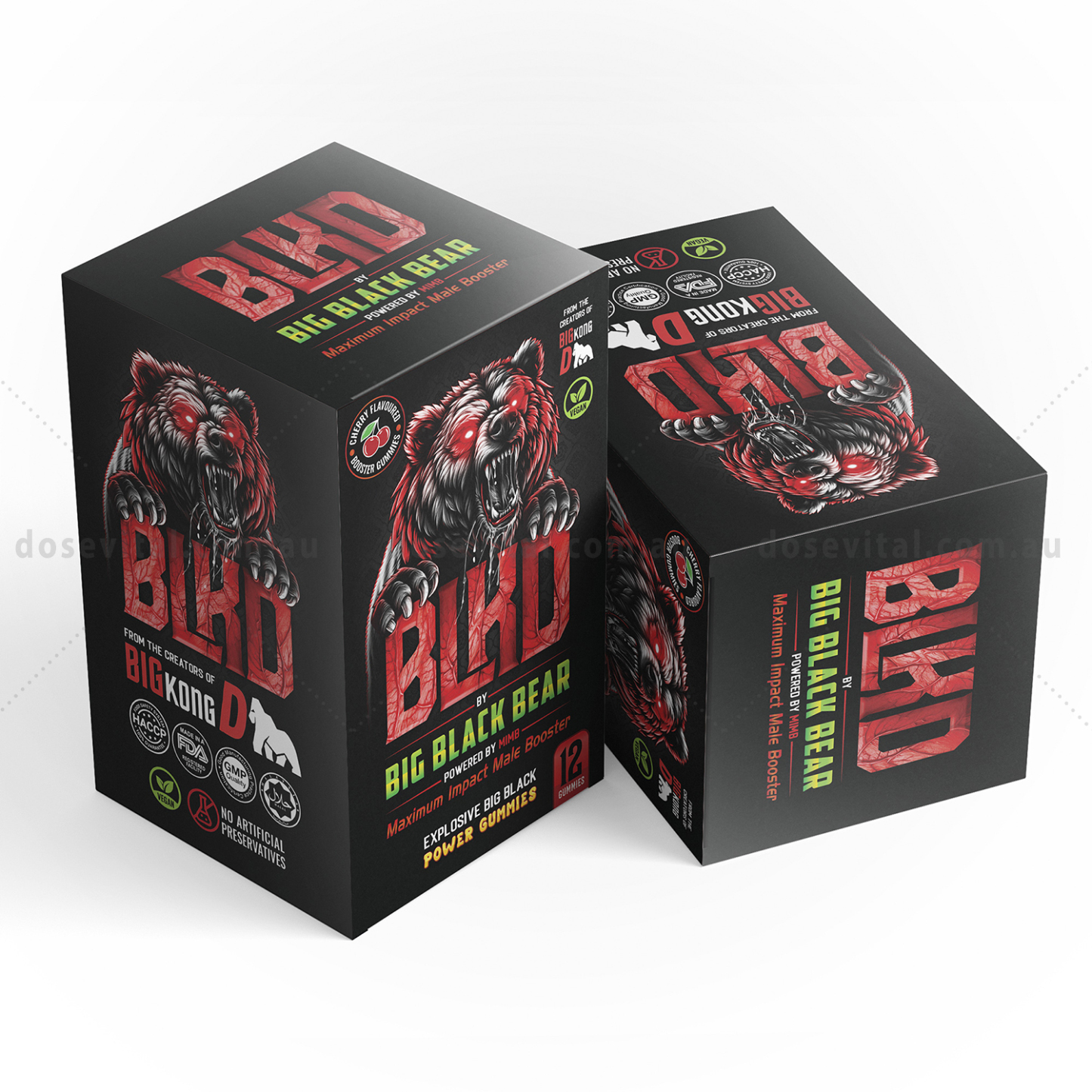 Blacked Gummy Bear - Get Strong Rock Hard (12 Gummies)