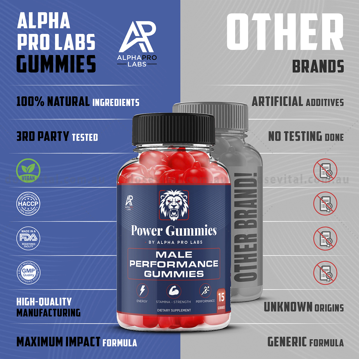 Alpha Power Gummies Rock Hard Erection (15 Pack)