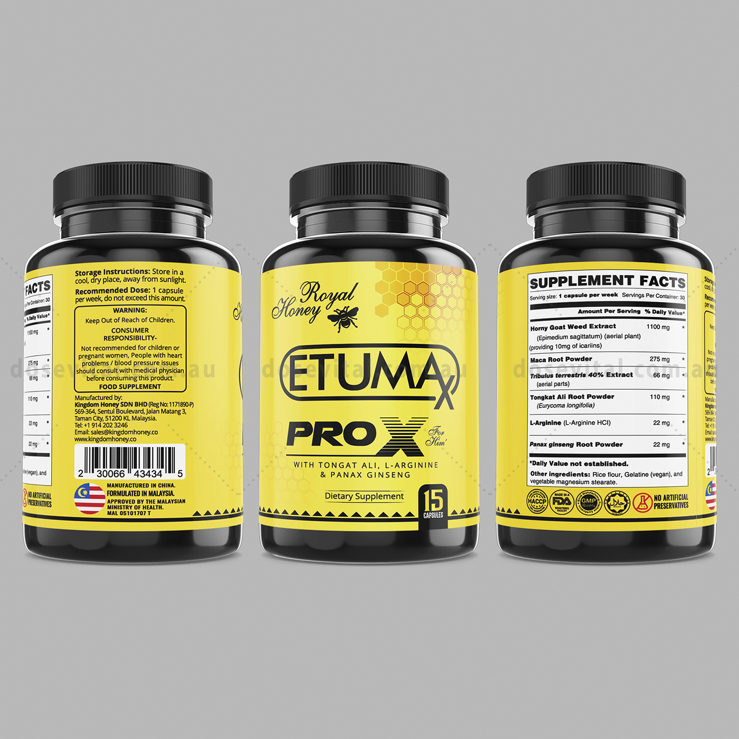 Etumax Pro X - Royal Honey (15 Capsules)