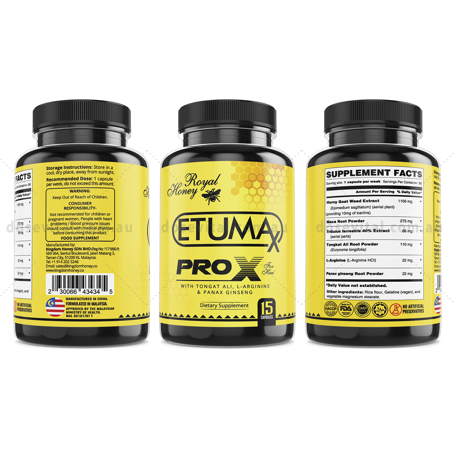 Etumax Pro X - Royal Honey (15 Capsules)