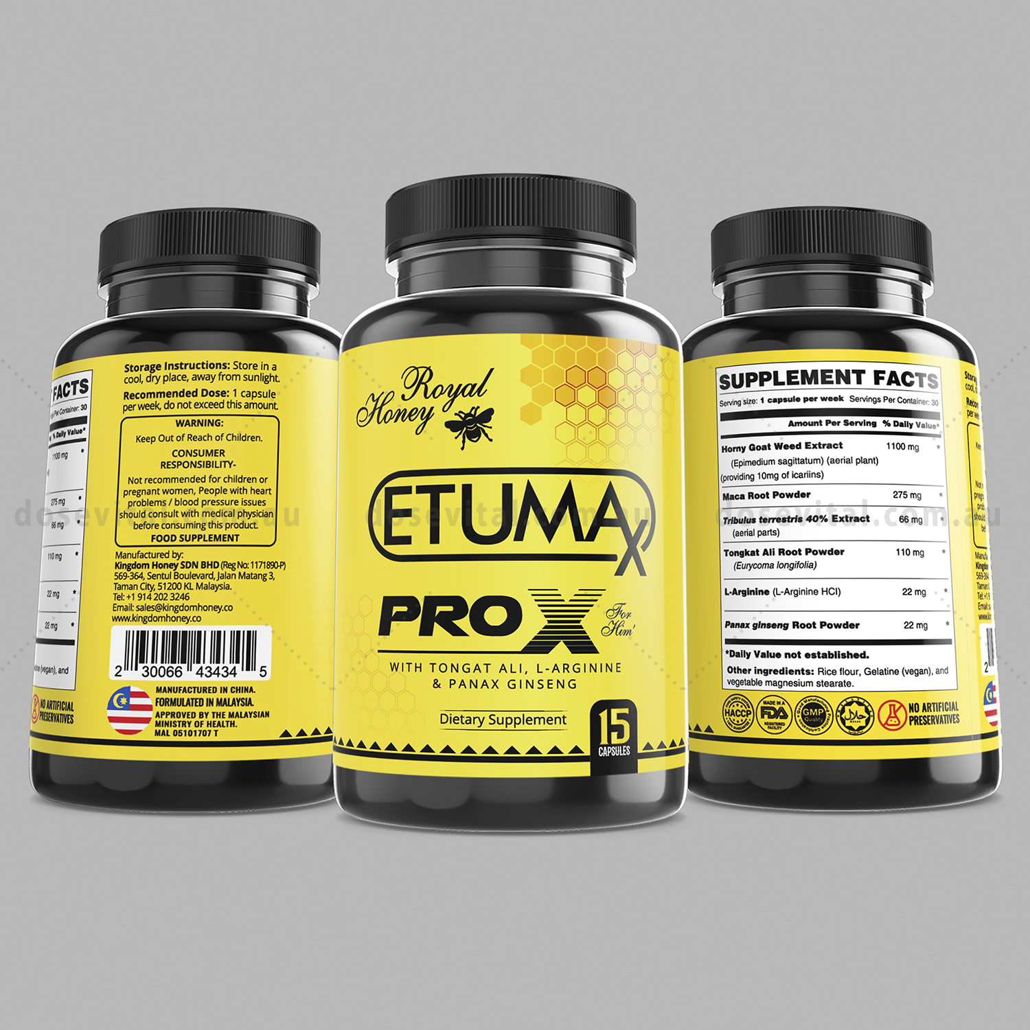 Etumax Pro X - Royal Honey (15 Capsules)