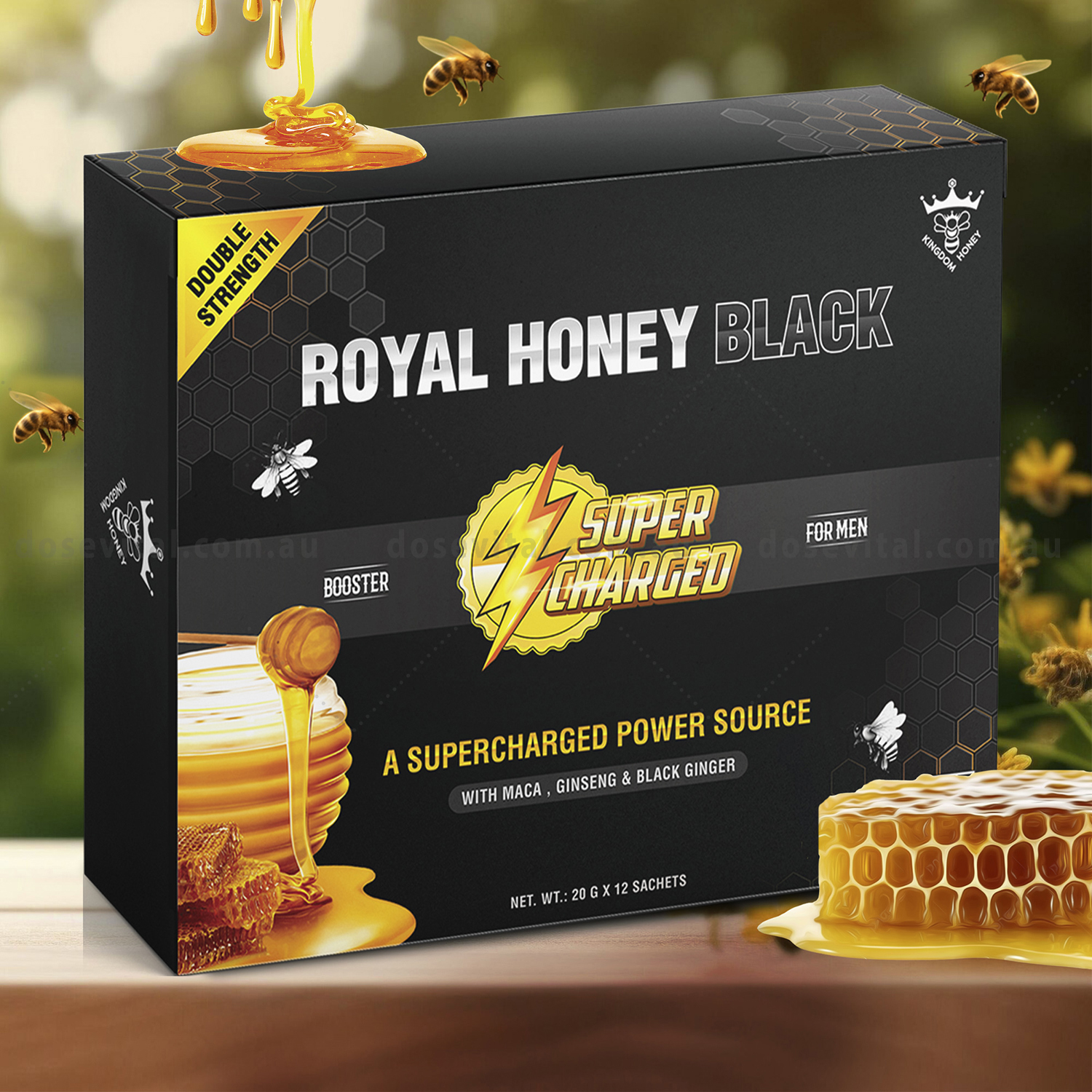 Royal Honey Black - SuperCharge (12 Sachets - 20G)