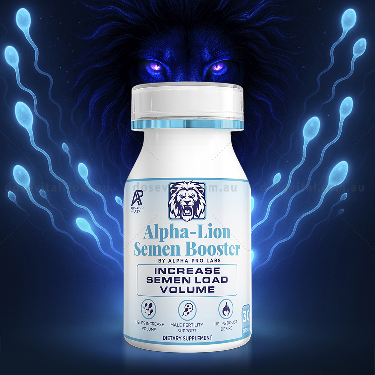 Alpha-Lion Semen Booster – Increase Semen Load Volume (30 Capsules)