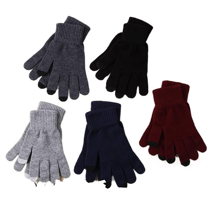 100%ウール メンズ タッチパネル対応防寒グローブ