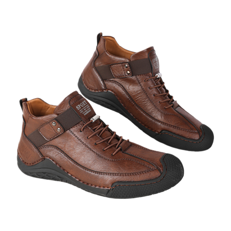 秋冬 本革 柔らかい スニーカー メンズ - 快適クッションソール ビジネスカジュアル兼用シューズ
