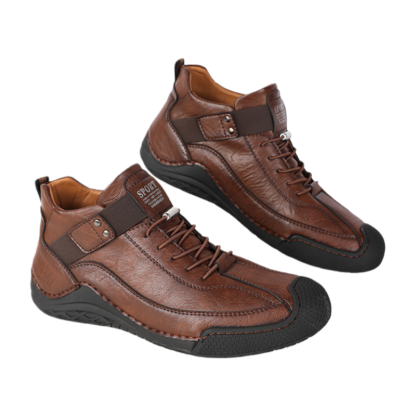 秋冬 本革 柔らかい スニーカー メンズ - 快適クッションソール ビジネスカジュアル兼用シューズ