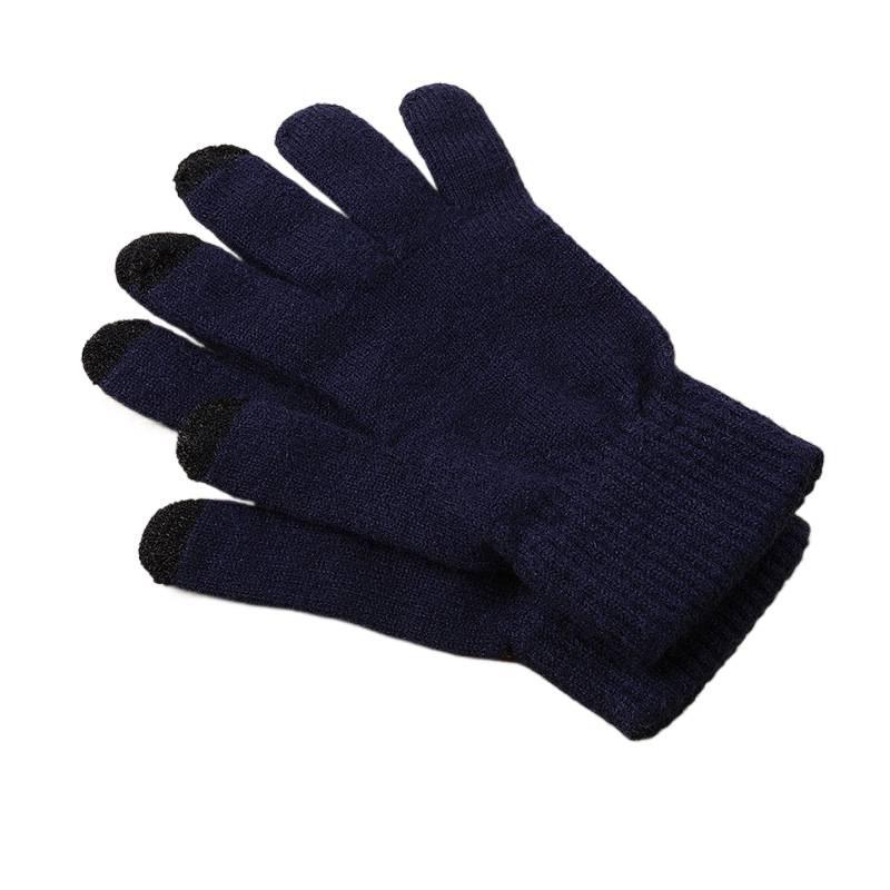100%ウール メンズ タッチパネル対応防寒グローブ