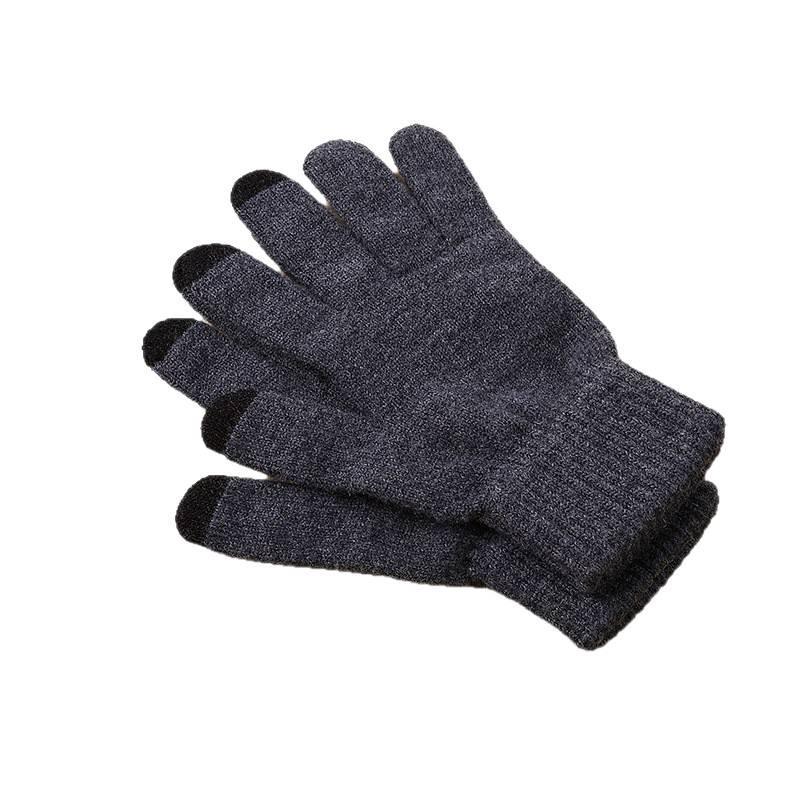 100%ウール メンズ タッチパネル対応防寒グローブ