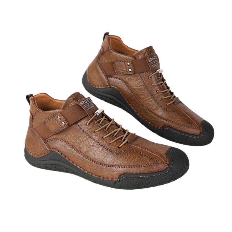 秋冬 本革 柔らかい スニーカー メンズ - 快適クッションソール ビジネスカジュアル兼用シューズ