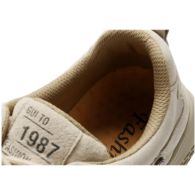 男性用 通気性 磨砂レザー カジュアルスニーカー