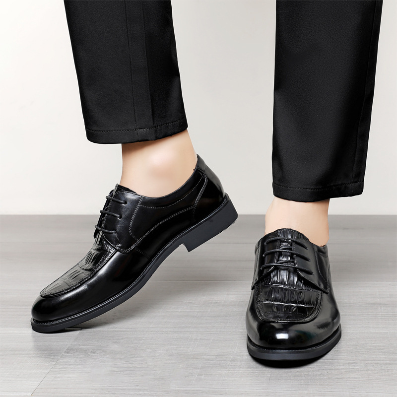 トップレイヤー本革 メンズ 革靴 - 秋冬 ビジネスカジュアル スリップ防止 シューズ