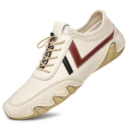メンズソフトレザーカジュアルスニーカー