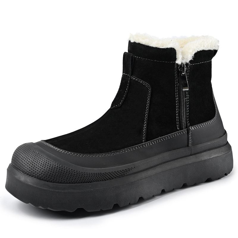 メンズ スエード使用 防滑 冬ブーツ【保温裏起毛】