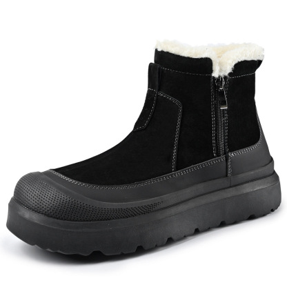 メンズ スエード使用 防滑 冬ブーツ【保温裏起毛】