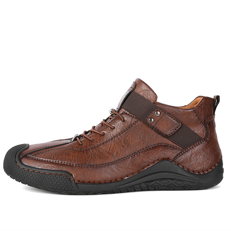 秋冬 本革 柔らかい スニーカー メンズ - 快適クッションソール ビジネスカジュアル兼用シューズ
