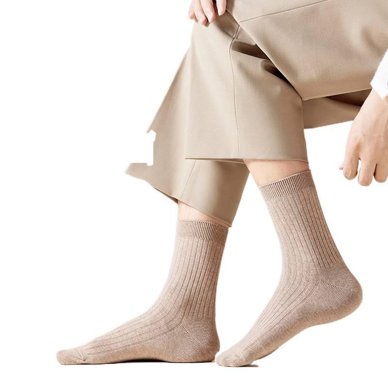 抗菌防臭・吸汗 メンズ秋冬用ダブルニット中筒スポーツソックス