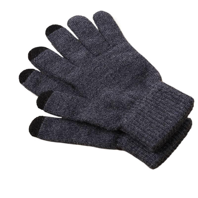 100%ウール メンズ タッチパネル対応防寒グローブ