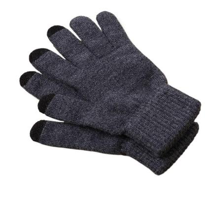 100%ウール メンズ タッチパネル対応防寒グローブ
