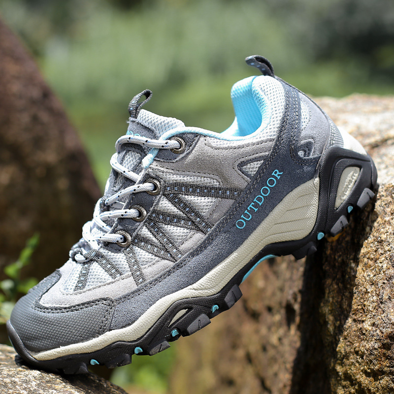 男女兼用 滑り止め 耐磨耗性 トレッキングシューズ