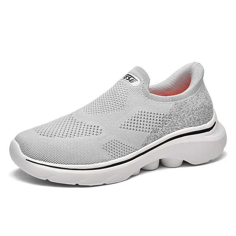 メンズ 軽量 滑り止め フライニット カジュアル スニーカー