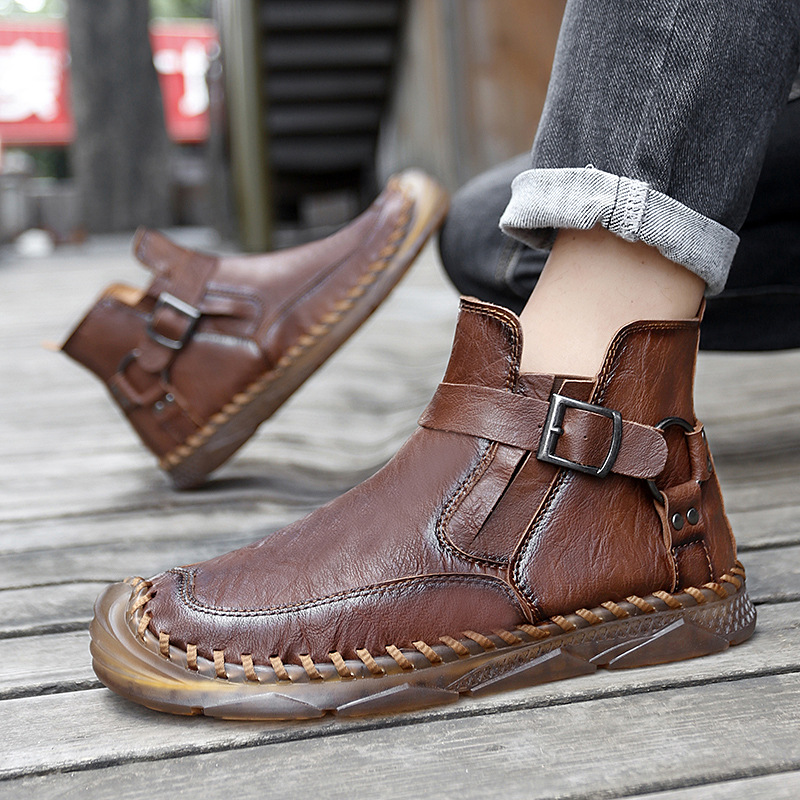 メンズ おしゃれカジュアル 本革 マーチンブーツ