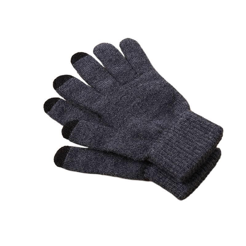 100%ウール メンズ タッチパネル対応防寒グローブ