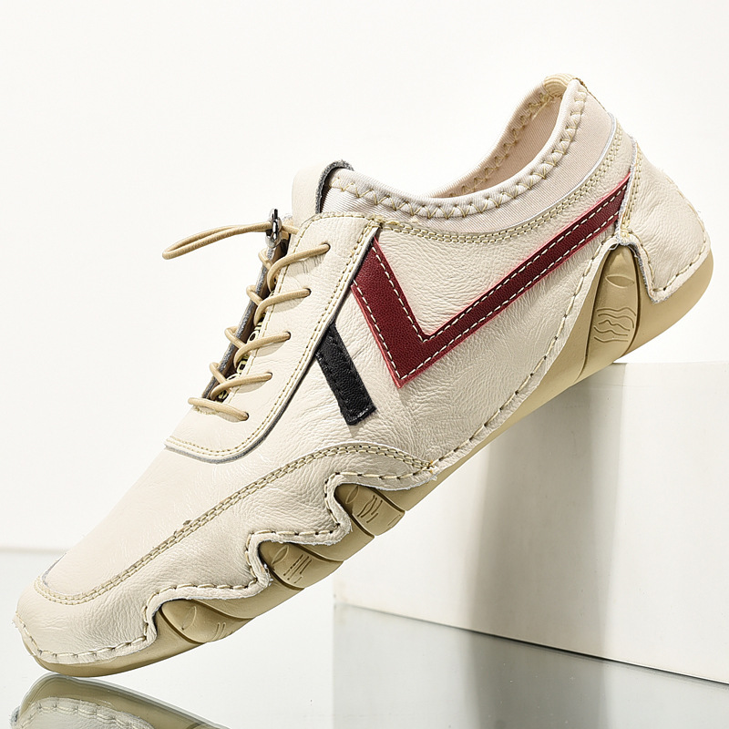メンズソフトレザーカジュアルスニーカー