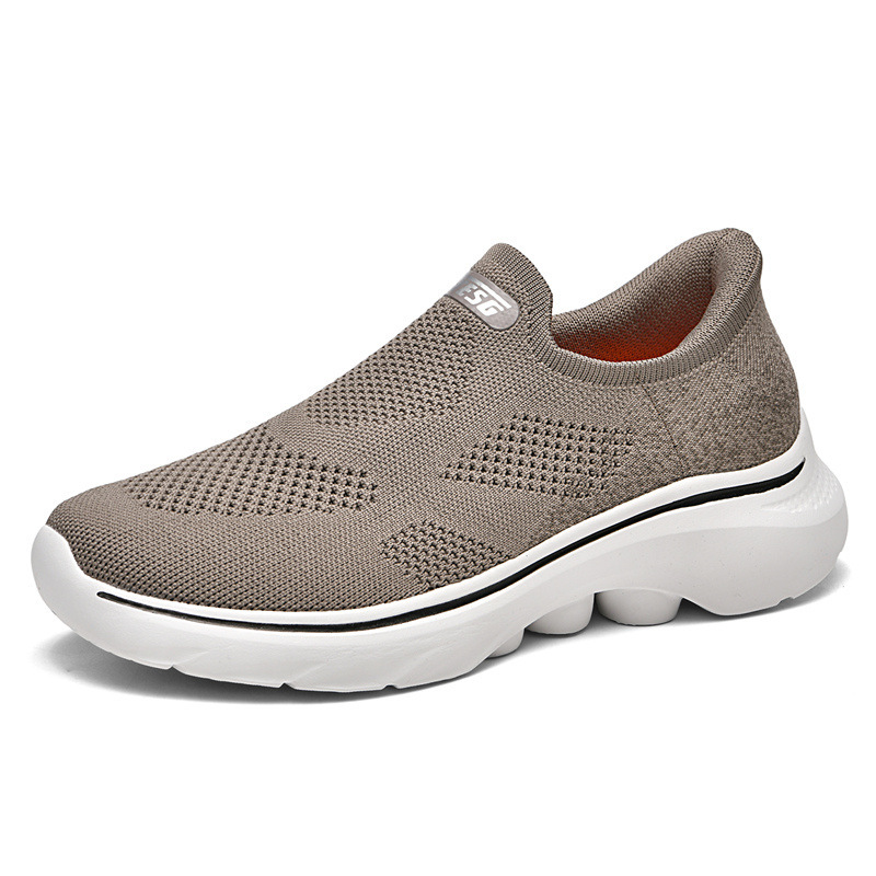 メンズ 軽量 滑り止め フライニット カジュアル スニーカー