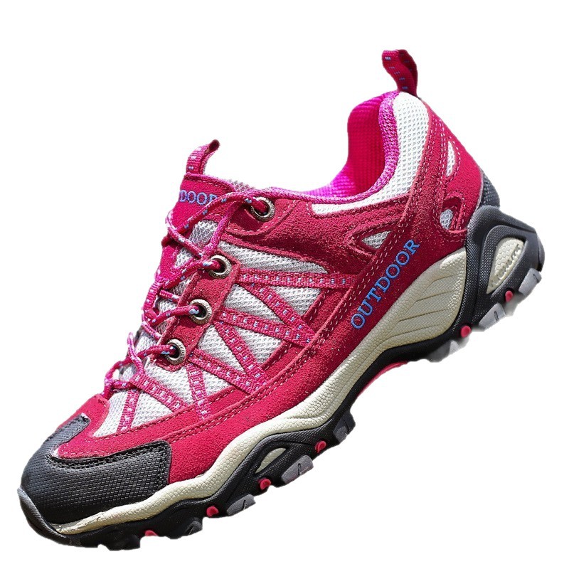 男女兼用 滑り止め 耐磨耗性 トレッキングシューズ