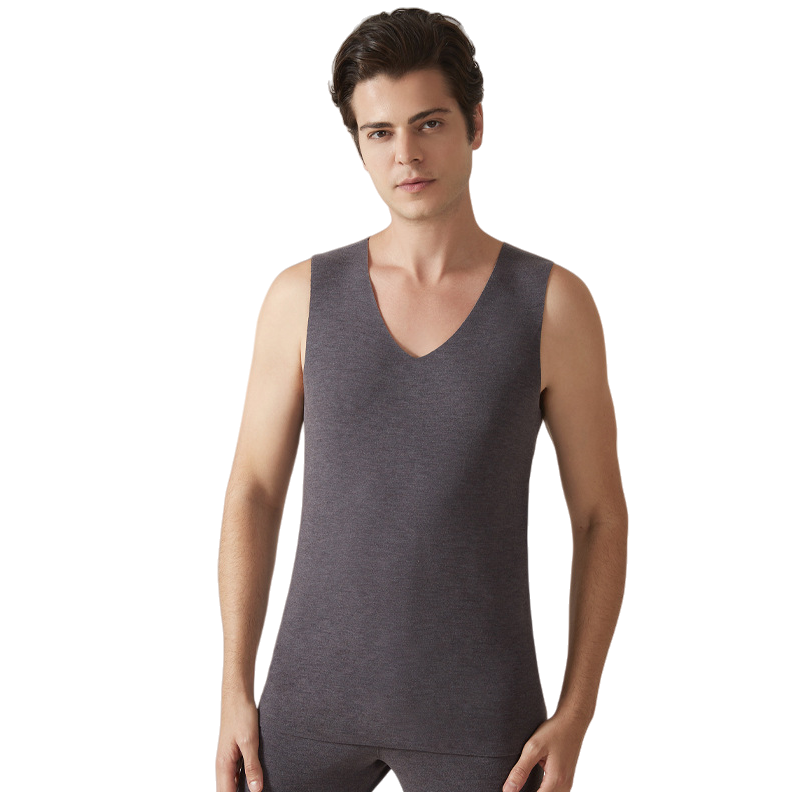 メンズ 保温 シームレス アンダーウェア ベスト