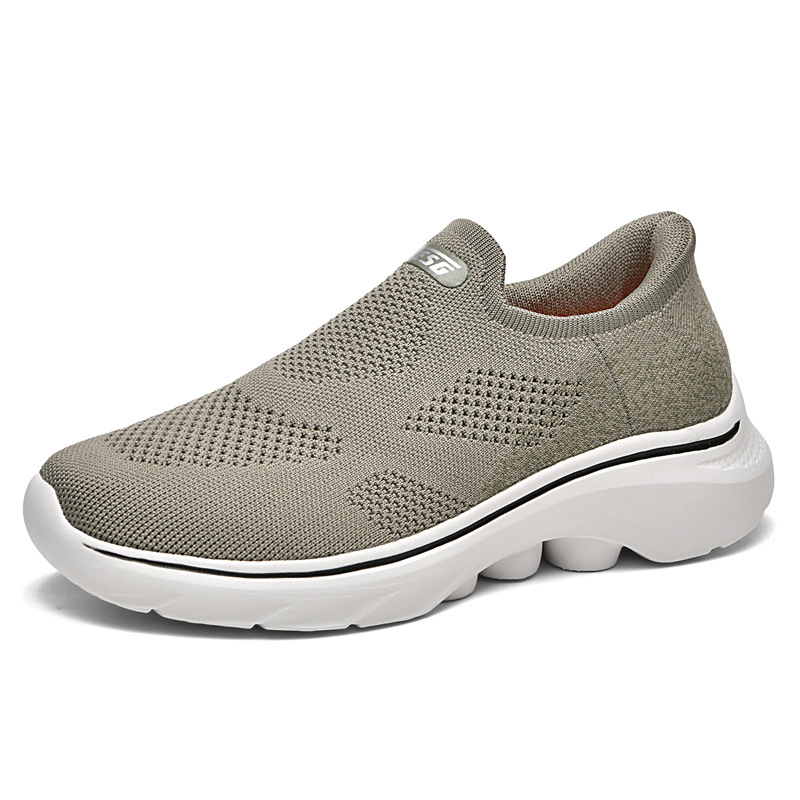 メンズ 軽量 滑り止め フライニット カジュアル スニーカー