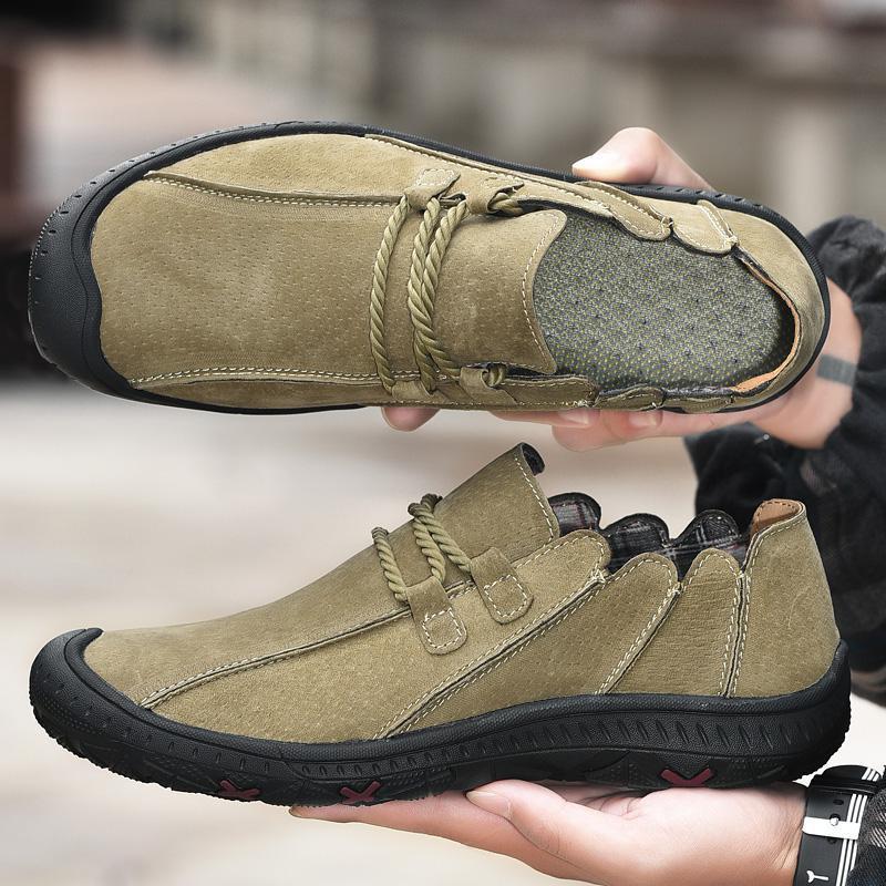 メンズ ブタ革 手作りシューズ 快適 耐久性に優れる