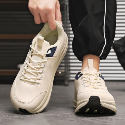 足を守る！メンズ 軽量 厚底 ワイド幅 シューズ 衝撃吸収 安定性抜群 オールシーズン対応