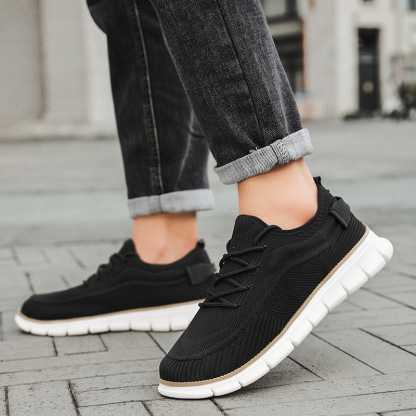 メンズ フライニット メッシュ スニーカー