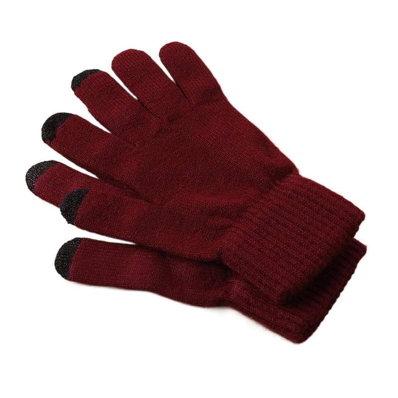 100%ウール メンズ タッチパネル対応防寒グローブ