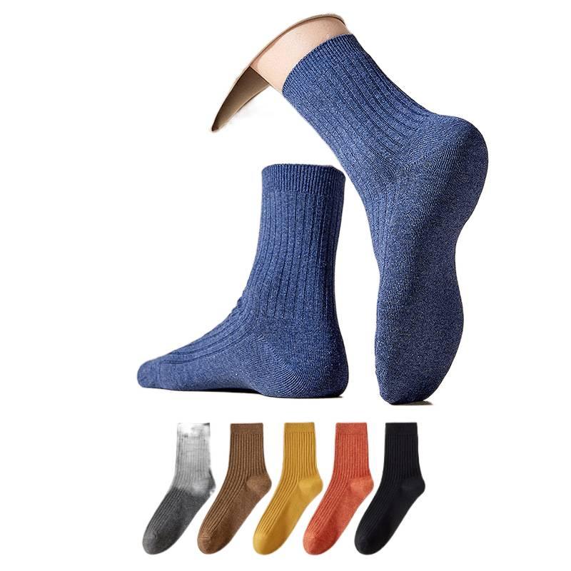 抗菌防臭・吸汗 メンズ秋冬用ダブルニット中筒スポーツソックス