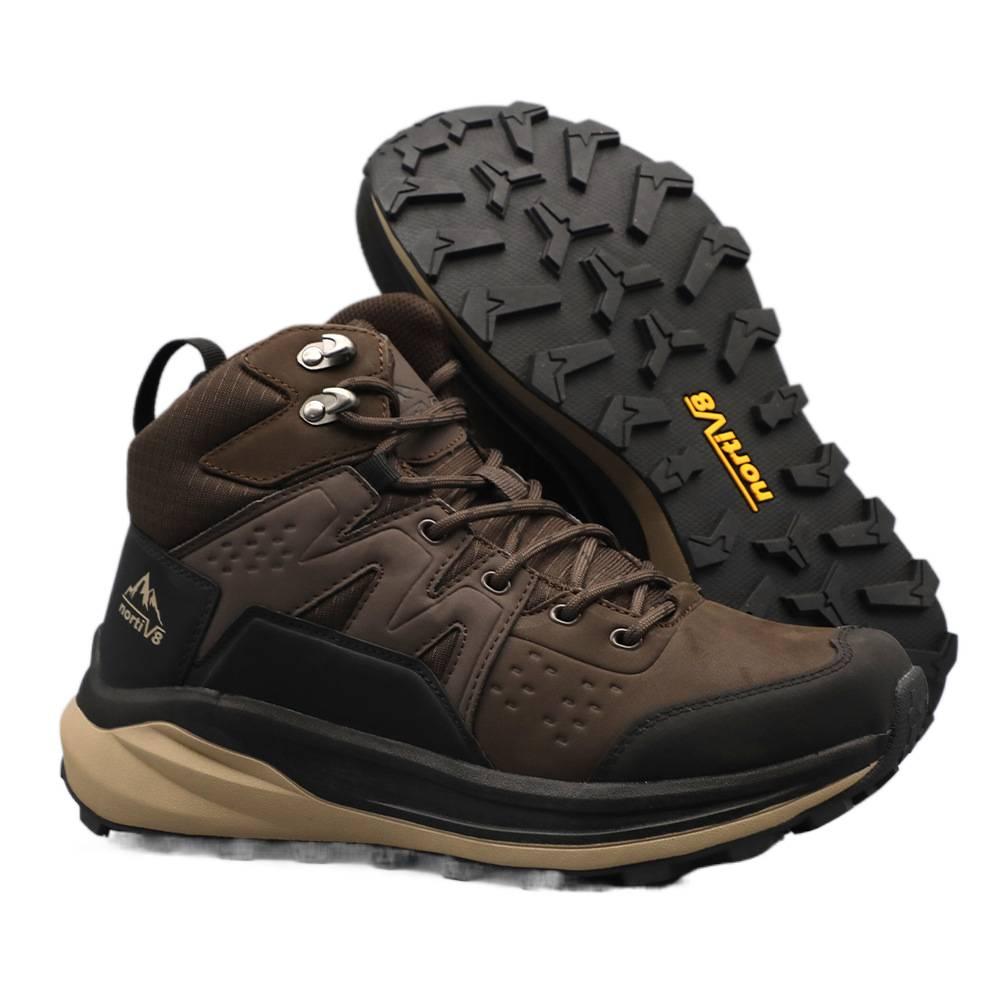 メンズ ファーストレザー 防水 滑り止め トレッキングショートブーツ