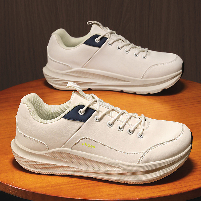 足を守る！メンズ 軽量 厚底 ワイド幅 シューズ 衝撃吸収 安定性抜群 オールシーズン対応