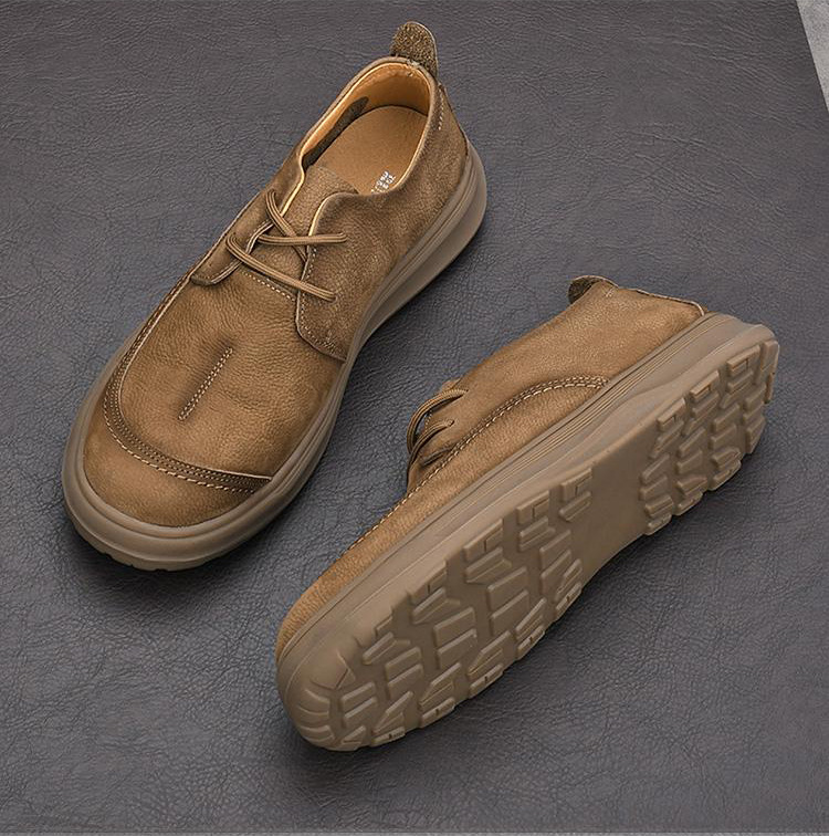 メンズ ファッション レトロ 本革 カジュアルシューズ
