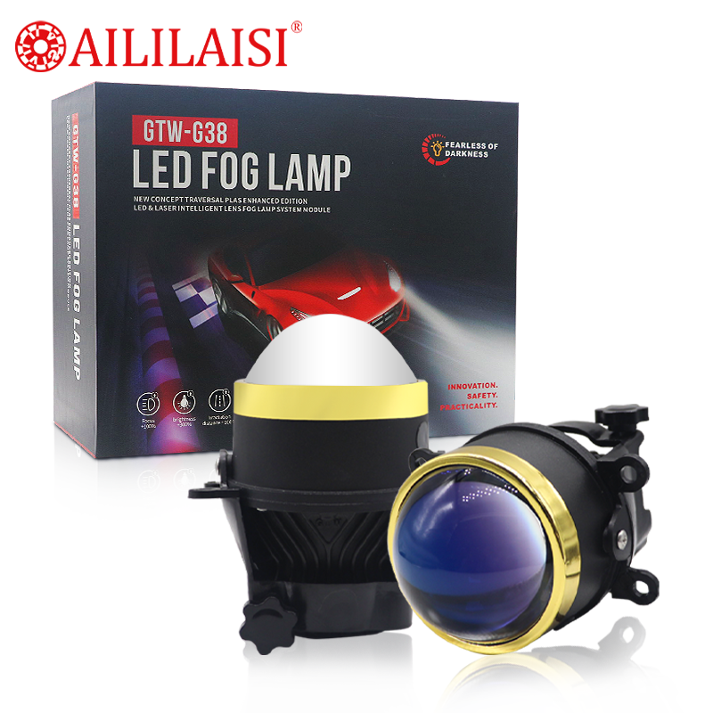 3.0inch 35W Projector Headlight RGB 12V Car Headlamp Universal Car Accessories Bi Led Fog Light Lamp IP68 Bluetooth APP Control