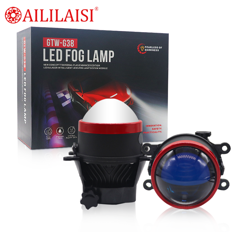 RGB GTW Fog Light Lamp Trim 2017 for Civic Si LED Car Universal High Low Laser Beam Colorful Demon Eyes 12v Driving Automobile