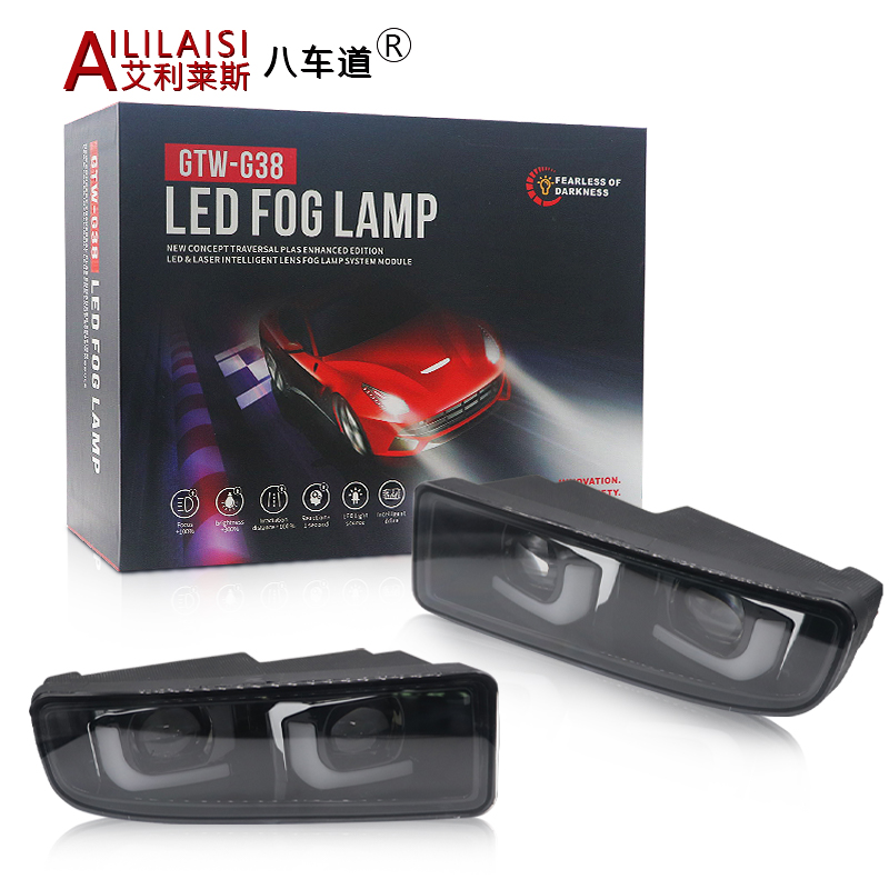 Aililaisi Fog Light BI LED Dual Beam Lamp Projector Lens turn signal daytime running for Lexus LX470 1998-2007 headlight car