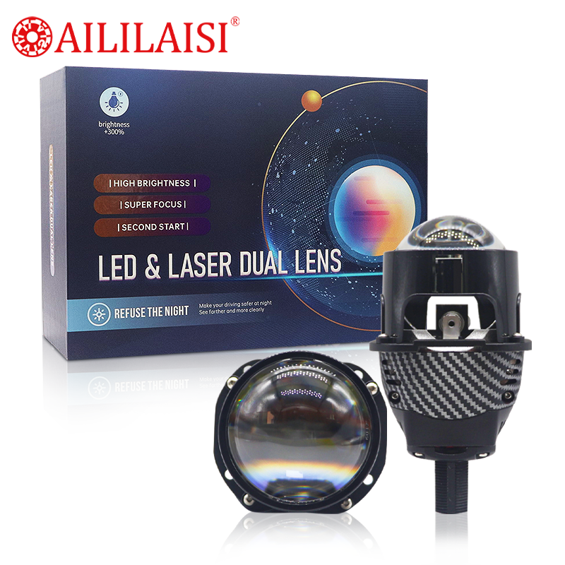 2.5 Inch Headlights Lens 6000K Bi Led Laser Projector for Universal Laser Headlight Modification Automobile Laser Headlight 65w